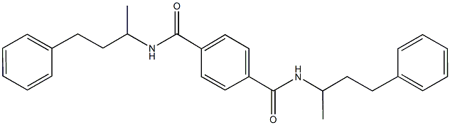 N~1~,N~4~-bis(1-methyl-3-phenylpropyl)terephthalamide Struktur