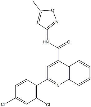 2-(2,4-dichlorophenyl)-N-(5-methyl-3-isoxazolyl)-4-quinolinecarboxamide Struktur