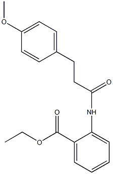 ethyl 2-{[3-(4-methoxyphenyl)propanoyl]amino}benzoate Struktur