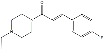 1-ethyl-4-[3-(4-fluorophenyl)acryloyl]piperazine Struktur