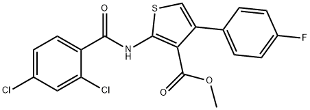 methyl 2-[(2,4-dichlorobenzoyl)amino]-4-(4-fluorophenyl)-3-thiophenecarboxylate Struktur