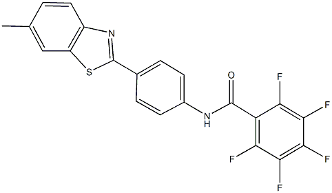 2,3,4,5,6-pentafluoro-N-[4-(6-methyl-1,3-benzothiazol-2-yl)phenyl]benzamide Struktur