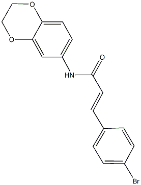 3-(4-bromophenyl)-N-(2,3-dihydro-1,4-benzodioxin-6-yl)acrylamide Struktur