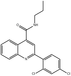 2-(2,4-dichlorophenyl)-N-propyl-4-quinolinecarboxamide Struktur