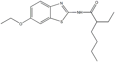 N-(6-ethoxy-1,3-benzothiazol-2-yl)-2-ethylhexanamide Struktur