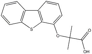 2-(dibenzo[b,d]thien-4-yloxy)-2-methylpropanoic acid Struktur