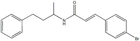 3-(4-bromophenyl)-N-(1-methyl-3-phenylpropyl)acrylamide Struktur