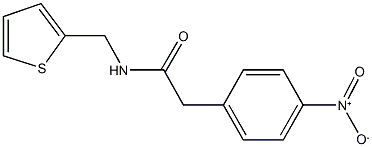 2-{4-nitrophenyl}-N-(2-thienylmethyl)acetamide Struktur