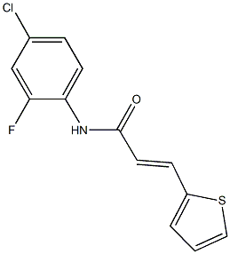 N-(4-chloro-2-fluorophenyl)-3-(2-thienyl)acrylamide Struktur