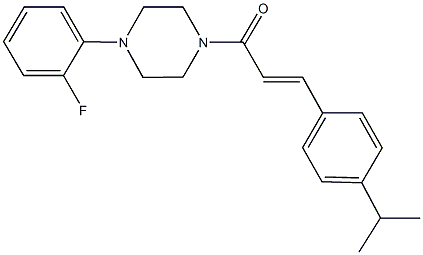 1-(2-fluorophenyl)-4-[3-(4-isopropylphenyl)acryloyl]piperazine Struktur