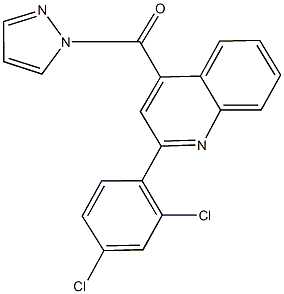 2-(2,4-dichlorophenyl)-4-(1H-pyrazol-1-ylcarbonyl)quinoline Struktur