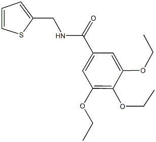 3,4,5-triethoxy-N-(2-thienylmethyl)benzamide Struktur