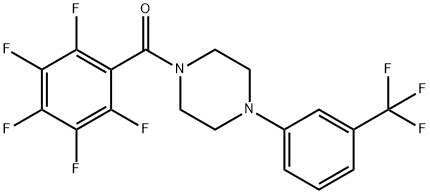 1-(2,3,4,5,6-pentafluorobenzoyl)-4-[3-(trifluoromethyl)phenyl]piperazine Struktur