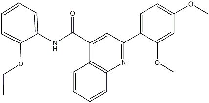 2-(2,4-dimethoxyphenyl)-N-(2-ethoxyphenyl)-4-quinolinecarboxamide Struktur