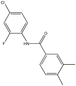 N-(4-chloro-2-fluorophenyl)-3,4-dimethylbenzamide Struktur