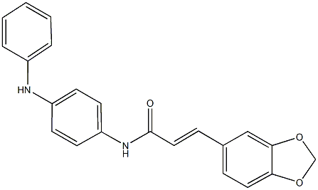 N-(4-anilinophenyl)-3-(1,3-benzodioxol-5-yl)acrylamide Struktur