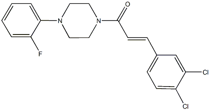 1-[3-(3,4-dichlorophenyl)acryloyl]-4-(2-fluorophenyl)piperazine Struktur