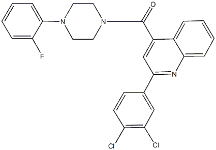 2-(3,4-dichlorophenyl)-4-{[4-(2-fluorophenyl)-1-piperazinyl]carbonyl}quinoline Struktur