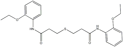 3-{[3-(2-ethoxyanilino)-3-oxopropyl]sulfanyl}-N-(2-ethoxyphenyl)propanamide Struktur