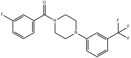 1-(3-fluorobenzoyl)-4-[3-(trifluoromethyl)phenyl]piperazine Struktur