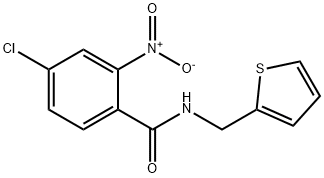 4-chloro-2-nitro-N-(2-thienylmethyl)benzamide Struktur