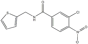 3-chloro-4-nitro-N-(2-thienylmethyl)benzamide Struktur