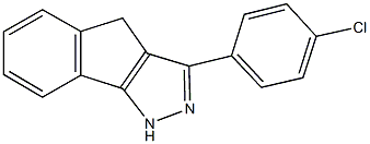 3-(4-chlorophenyl)-1,4-dihydroindeno[1,2-c]pyrazole Struktur