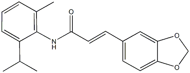 3-(1,3-benzodioxol-5-yl)-N-(2-isopropyl-6-methylphenyl)acrylamide Struktur