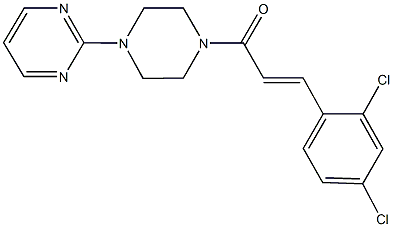 2-{4-[3-(2,4-dichlorophenyl)acryloyl]-1-piperazinyl}pyrimidine Struktur