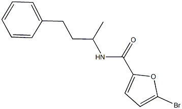 5-bromo-N-(1-methyl-3-phenylpropyl)-2-furamide Struktur