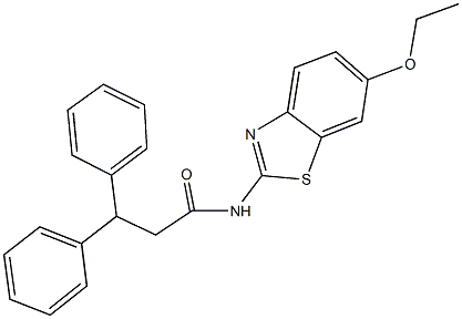 N-(6-ethoxy-1,3-benzothiazol-2-yl)-3,3-diphenylpropanamide Struktur