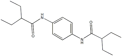 2-ethyl-N-{4-[(2-ethylbutanoyl)amino]phenyl}butanamide Struktur