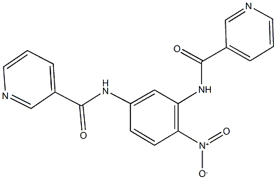 N-{2-nitro-5-[(3-pyridinylcarbonyl)amino]phenyl}nicotinamide Struktur