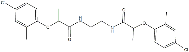 2-(4-chloro-2-methylphenoxy)-N-(2-{[2-(4-chloro-2-methylphenoxy)propanoyl]amino}ethyl)propanamide Struktur