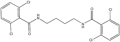 2,6-dichloro-N-{4-[(2,6-dichlorobenzoyl)amino]butyl}benzamide Struktur