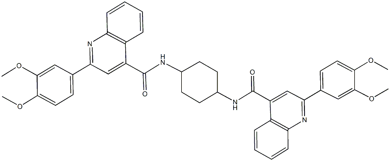 2-(3,4-dimethoxyphenyl)-N-[4-({[2-(3,4-dimethoxyphenyl)-4-quinolinyl]carbonyl}amino)cyclohexyl]-4-quinolinecarboxamide Struktur