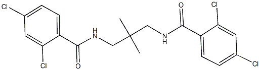 2,4-dichloro-N-{3-[(2,4-dichlorobenzoyl)amino]-2,2-dimethylpropyl}benzamide Struktur