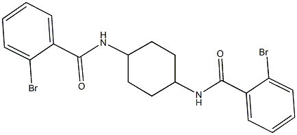 2-bromo-N-{4-[(2-bromobenzoyl)amino]cyclohexyl}benzamide Struktur