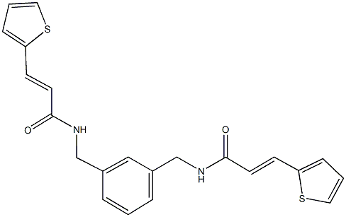 3-(2-thienyl)-N-[3-({[3-(2-thienyl)acryloyl]amino}methyl)benzyl]acrylamide Struktur