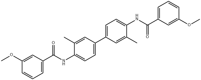 3-methoxy-N-{4'-[(3-methoxybenzoyl)amino]-3,3'-dimethyl[1,1'-biphenyl]-4-yl}benzamide Struktur