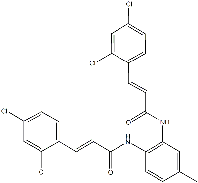 3-(2,4-dichlorophenyl)-N-(2-{[3-(2,4-dichlorophenyl)acryloyl]amino}-4-methylphenyl)acrylamide Struktur