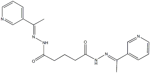 N'~1~,N'~5~-bis[1-(3-pyridinyl)ethylidene]pentanedihydrazide Struktur