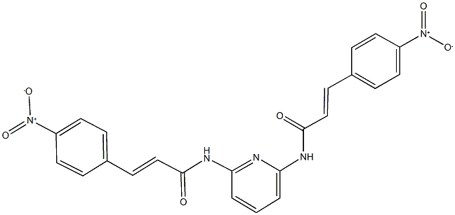 3-{4-nitrophenyl}-N-{6-[(3-{4-nitrophenyl}acryloyl)amino]-2-pyridinyl}acrylamide Struktur