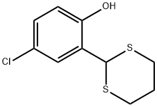 4-chloro-2-(1,3-dithian-2-yl)phenol Struktur