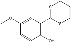 2-(1,3-dithian-2-yl)-4-methoxyphenol Struktur