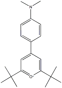 2,6-ditert-butyl-4-[4-(dimethylamino)phenyl]pyrylium Struktur