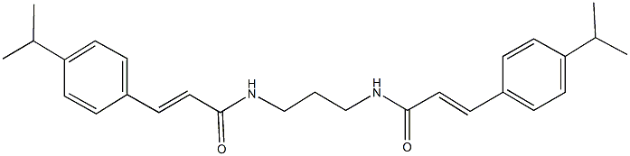 3-(4-isopropylphenyl)-N-(3-{[3-(4-isopropylphenyl)acryloyl]amino}propyl)acrylamide Struktur