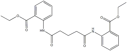 ethyl 2-({5-[2-(ethoxycarbonyl)anilino]-5-oxopentanoyl}amino)benzoate Struktur