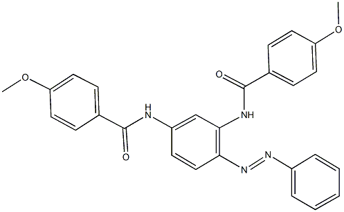 4-methoxy-N-[5-[(4-methoxybenzoyl)amino]-2-(phenyldiazenyl)phenyl]benzamide Struktur