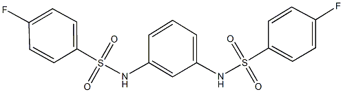 4-fluoro-N-(3-{[(4-fluorophenyl)sulfonyl]amino}phenyl)benzenesulfonamide Struktur